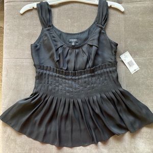 Black sleeveless blouse
